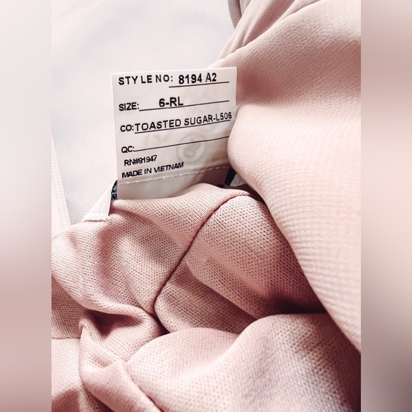 The Dessy Group Sleeveless Tie Back Chiffon Trumpet Gown in Toasted Sugar - Picture 3 of 4